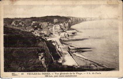 Veules les Roses - Vue Generale de la Plage - CPA