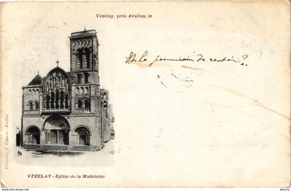 CPA VEZELAY pres AVALLON le .... - VEZELAY - Église de la Madeleine (656955)
