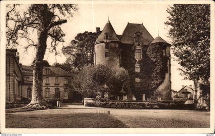 CPA Vic sur Aisne Le Donjon et le Chateau vue sur de la Cour
