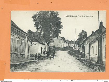 CPA - Vignacourt  -  Rue d'En Bas