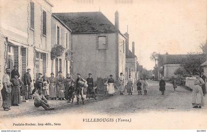 VILLEBOUGIS (Yonne) - Intérieur du village - Ecrit 1918 (2 scans)