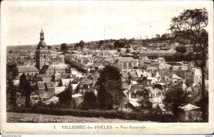 CPA Villedieu Les Poeles Vue Generale