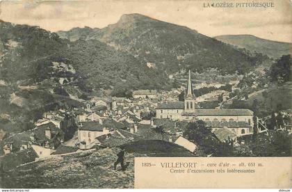 48 - Villefort - Vue générale - CPA - Oblitération de 1906 - Voir Scans Recto-Verso
