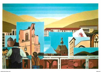 Carte Postale - 12 - Villefranche de Rouergue - Peinture murale - La Poste de Villefranche-de-Rouergue - Art Peinture de