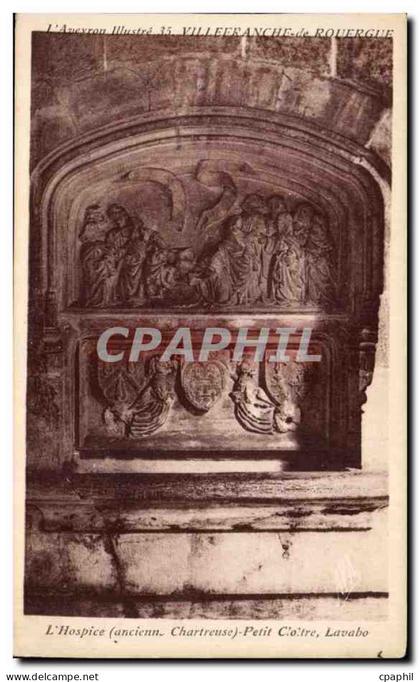 Villefranche de Rouergue CPA L'hospice Petit cloitre Lavabo