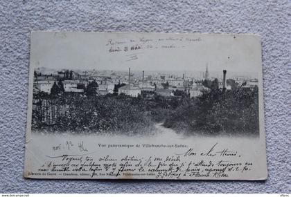 Cpa 1904, vue panoramique de Villefranche sur Saône, Rhône 69