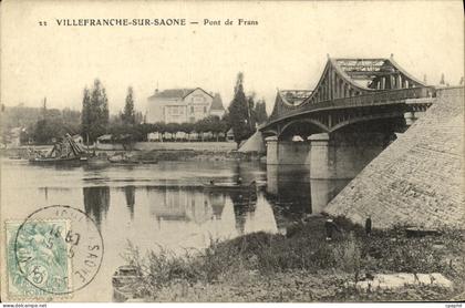 CPA Villefranche Sur Saone Pont de Frans