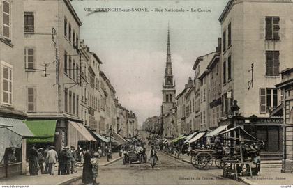 Villefranche sur Saone - Rue Nationale - Le Centre - CPA