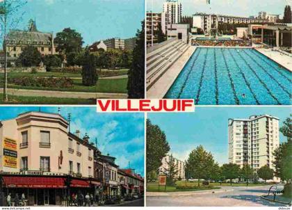 Carte Postale - 94 - Villejuif - Multivues - Piscine - Bar Tabac Le Terminus - CPM - Flamme Postale de Villejuif 94 - Vo