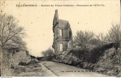 CPA Villemomble Ruines Du Vieux Chateau Souvenir de 1870 1871 Militaria
