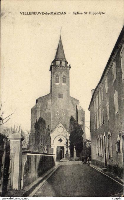 Villeneuve de marsan CPA Eglise St Hippolyte