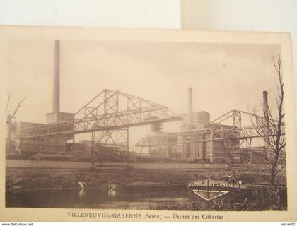 VILLENEUVE-LA-GARENNE (HAUTS DE SEINE) LES METIERS.  LES PENICHES.PESUSINES DES COKERIES.
