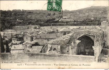 Villeneuve les Avignon CPA Vue generale et coteau de Montaut
