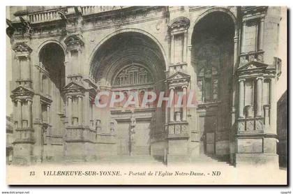 CPA Villeneuve sur Yonne Portail de l'Eglise Notre Dame