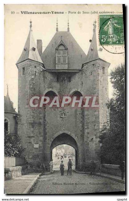 CPA Villeneuve sur Yonne Porte de Sens cote exterieur