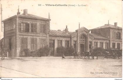 VILLERS-COTTERÊTS (02) La Gare  en 1916