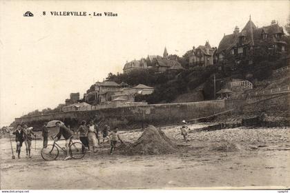 CPA Villerville Les Villas Enfants Velo