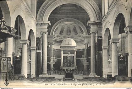 CPA Vincennes l'Eglise Interieur