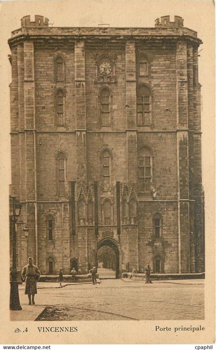 CPA Vincennes porte principale