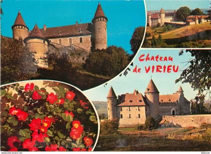 38 - Virieu - Le Château - Multivues - Fleurs - CPM - Carte Neuve - Voir Scans Recto-Verso