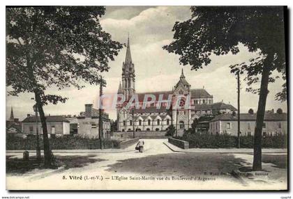 CPA Vitre L Eglise Saint Martin Vue du Boulevard d Argentre