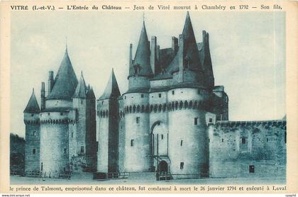 CPA Vitre L et V L'entree du Chateau