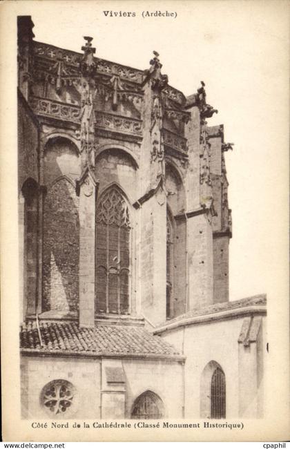 CPA Viviers Ardeche Cote Nord de la Cathedrale Classe Monument Historique