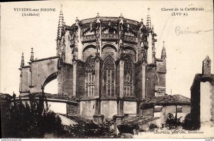 CPA Viviers sur Rhone Chevet de la Cathedrale