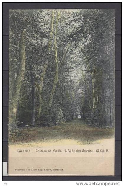 38 - Chateau de Vizille - l'Allée des Soupirs - Colorisée