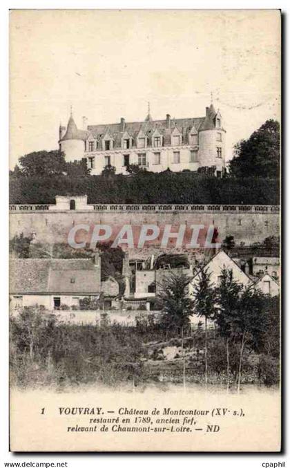 CPA Vouvray Chateau de Montcontour