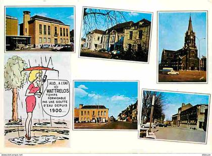 Carte Postale - 59 - Wattrelos - Multivues - Automobiles - Dessin Humoristique - CPM - Voir Scans Recto-Verso - Poscard