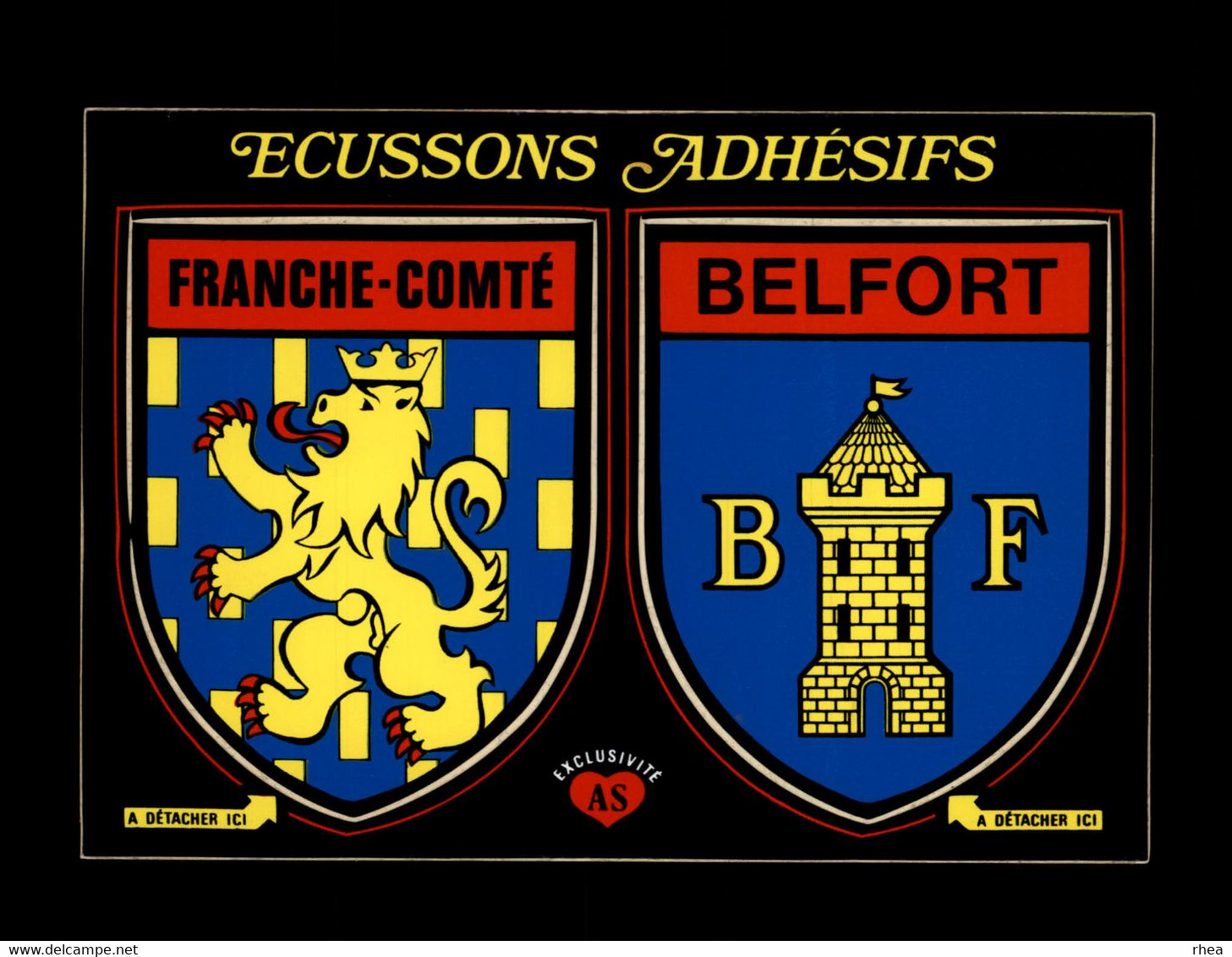 FRANCHE-COMTE - Ecussons adhésifs - autocollants - BELFORT