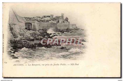Antibes CPA Les remparts Vue prise du jardin public