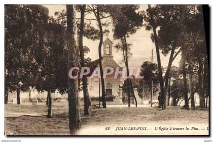 CPA Juan les Pins L'Eglise a travers les Pins