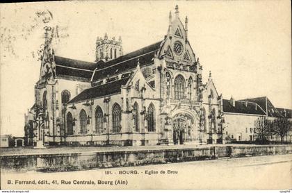 CPA Bourg Eglise de Brou