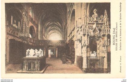 POSTAL    BOURG  -FRANCIA  - EGLISE DE BROU-CHOEUR
