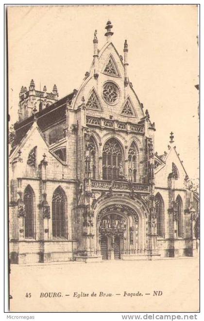 BOURG - Eglise de Brou - Façade