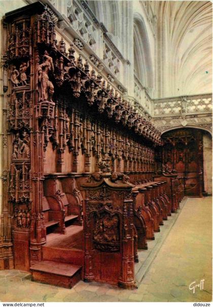 Carte Postale - 01 - Bourg en Bresse - Eglise de Brou - intérieur de l'Eglise de Brou - Les Stalles de Bois - Boiseries