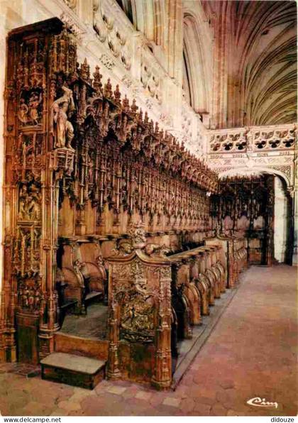 Carte Postale - 01 - Bourg en Bresse - Eglise de Brou - intérieur de l'Eglise de Brou - Les Stalles de Bois - Boiseries