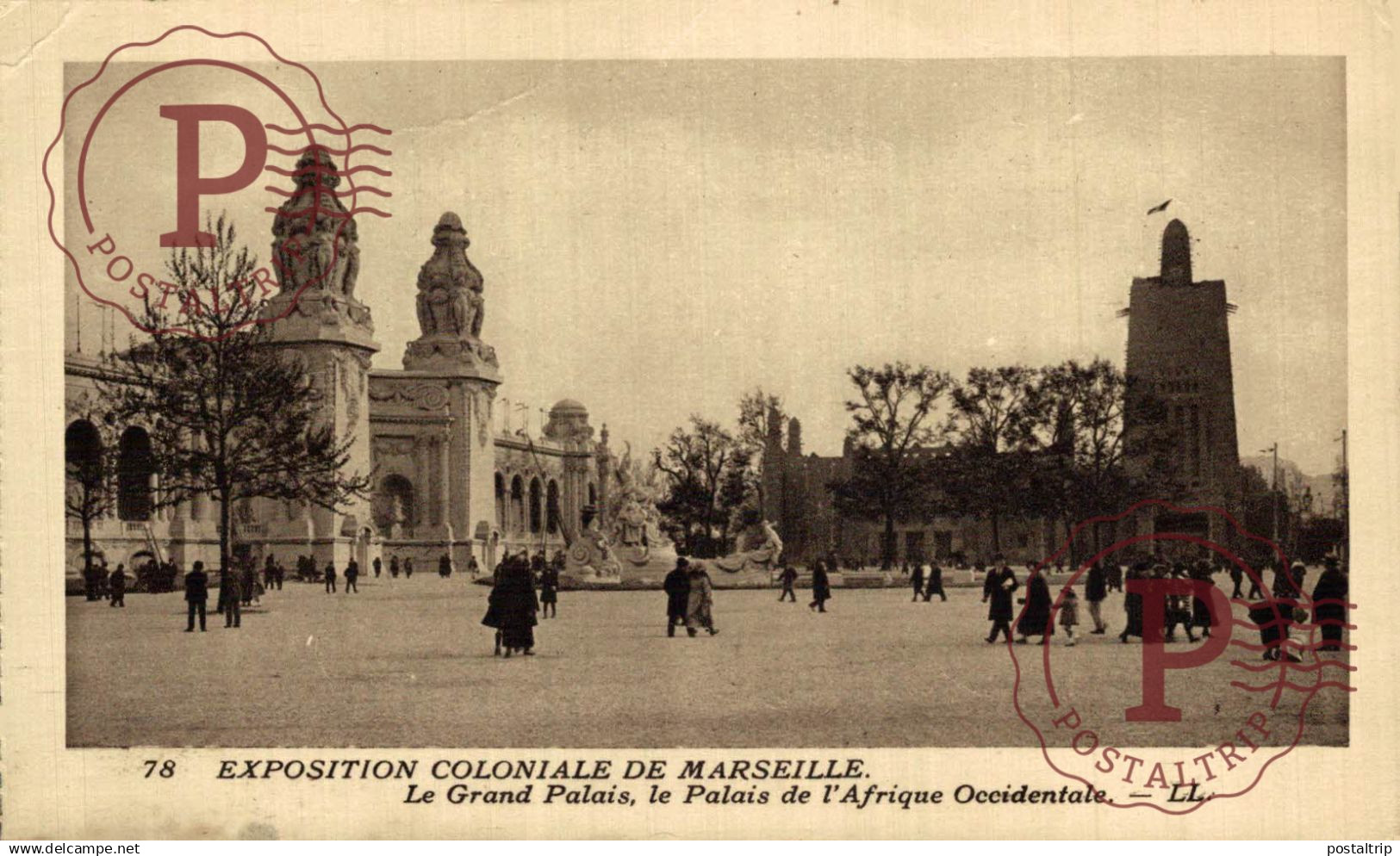 FRANCIA. FRANCE. 13 MARSEILLE, EXPOSITION COLONIALE, LE GRAND PALAIS, LE PALAIS DE L'AFRIQUE OCCIDENTALE