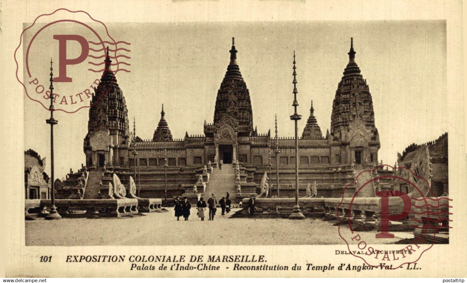 FRANCIA. FRANCE. 13 MARSEILLE, EXPOSITION COLONIALE, PALAIS DE L'INDO-CHINE, RECONSTITUTION DU TEMPLE D'ANGKOR