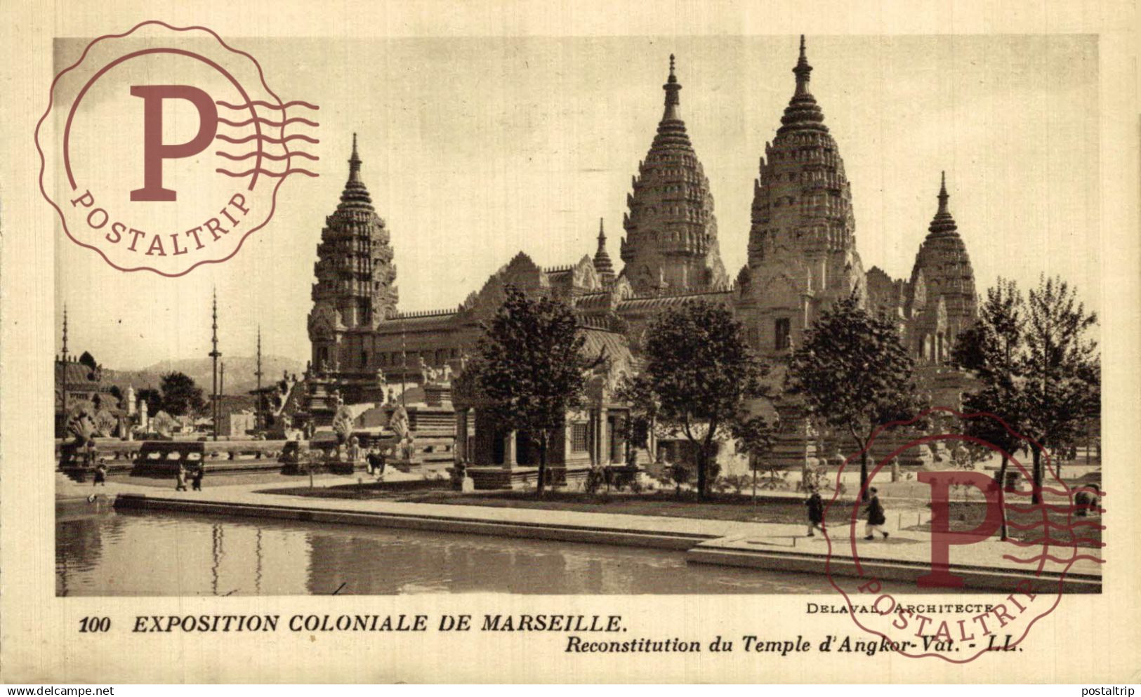 FRANCIA. FRANCE. 13 MARSEILLE, EXPOSITION COLONIALE, RECONSTITUTION DU TEMPLE D'ANGKOR