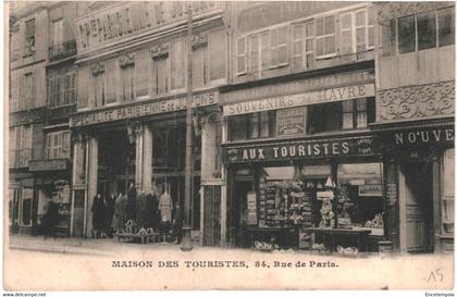 CPA carte publicitaire  France  Le Havre Souvenir du Havre  Maison des Touristes rue de Paris  VM61865ok