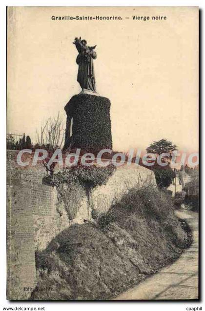 CPA Graville Sainte Honorine Vierge noire