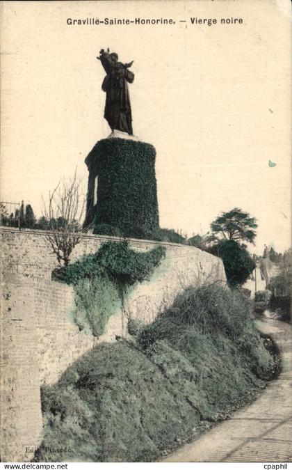 CPA Graville Sainte Honorine vierge Noire
