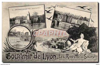 Lyon - Souvenir de Lyon - Les rives de la Saone - CPA
