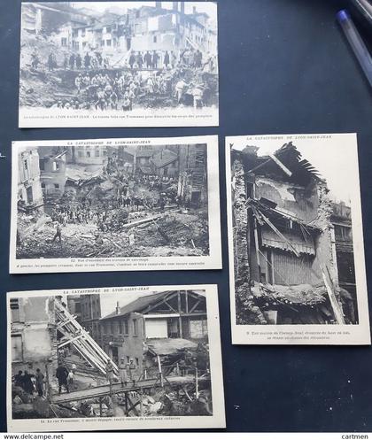 69 LYON CATASTROPHE DE SAINT JEAN 6 CARTES