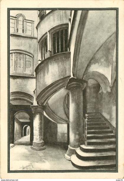 Dép 69 - Lyon 5  Le Vieux Lyon - Cour 19 quai Romain Rolland - D'après Aquarelle - état