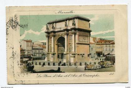AK 122173 FRANCE - Marseille - La Place d'Aix et l'Arc de Triomphe