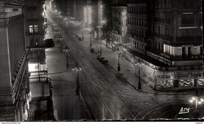 CPA Marseille la nuit La Canebiere